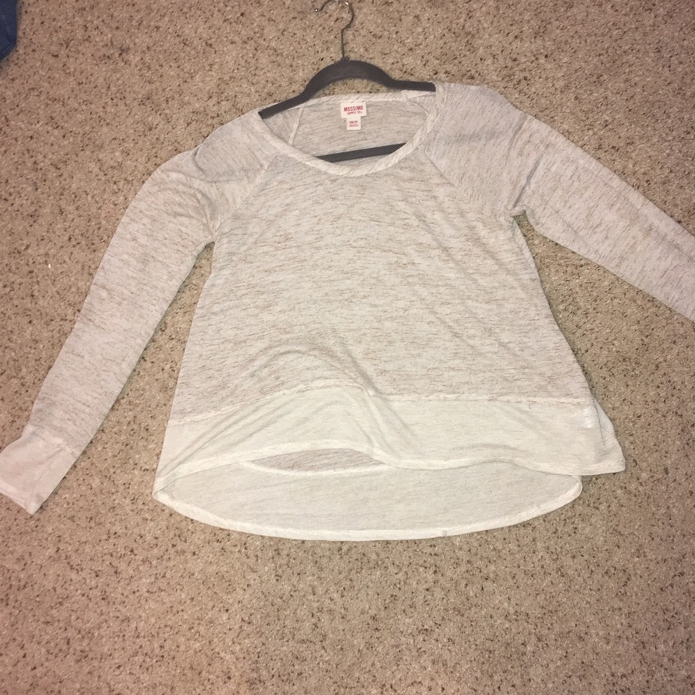 sheer-ish cream long sleeved shirt